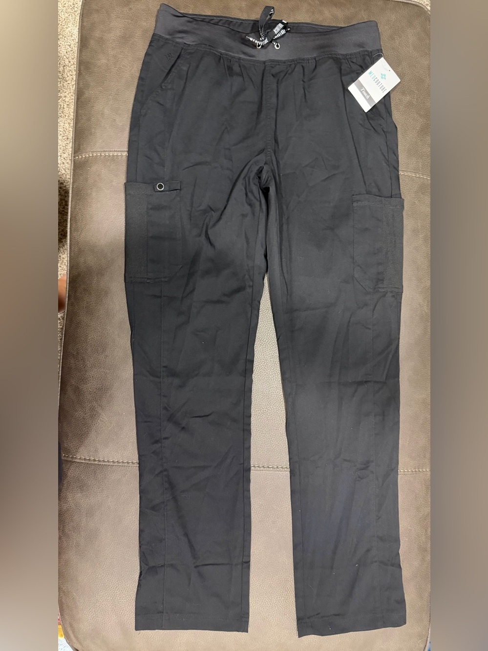 Med Couture Black Women's Cargo Scrub Jogger Pants